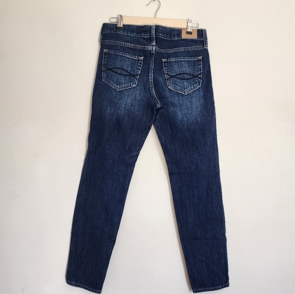 Abercrombie & Fitch Button-fly Distressed Boyfriend Straight Jeans size 0/25r - Picture 2 of 7